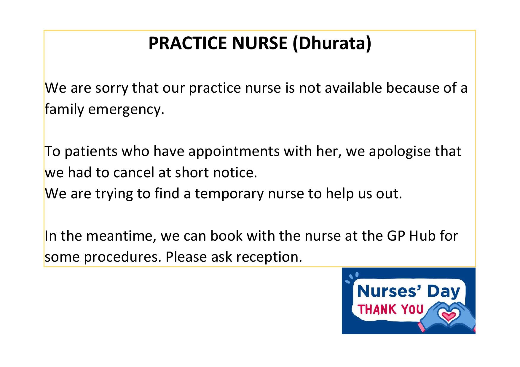 Nurse not available Nurse not available